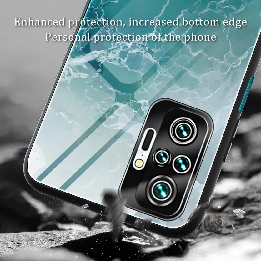 Marble Glass Case for Xiaomi Redmi Note 10 pro Note10 Tempered Glossy Cover For Redmi K40 Note 9 pro Max 9s note 8 pro 8T 8A