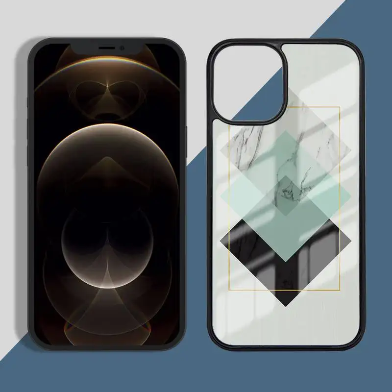 

Marble geometric segmentation Phone Case for iPhone 11 12 pro XS MAX 8 7 6 6S Plus X 5S SE 2020 XR Hard PC