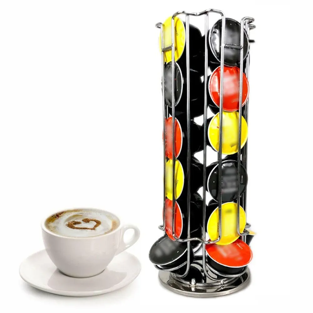

Rotatable Coffee Capsule Holder 24 Display Rack Storage Rack
