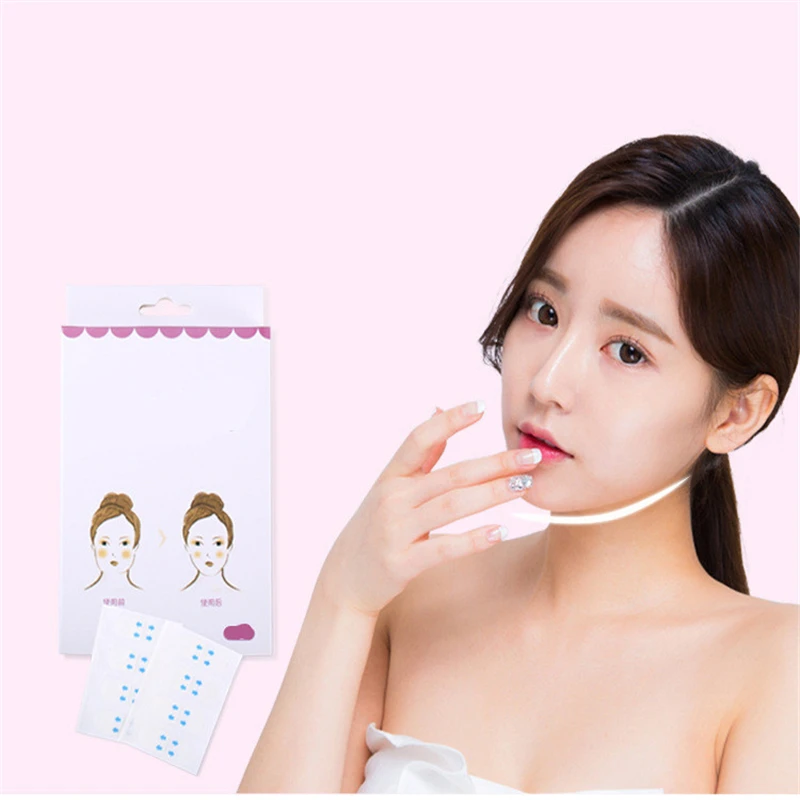 

40Pcs/Set Invisible Thin Face Stickers Face Facial Line Wrinkle Sagging Skin V-Shape Face Lift Up Fast Chin Adhesive Tape