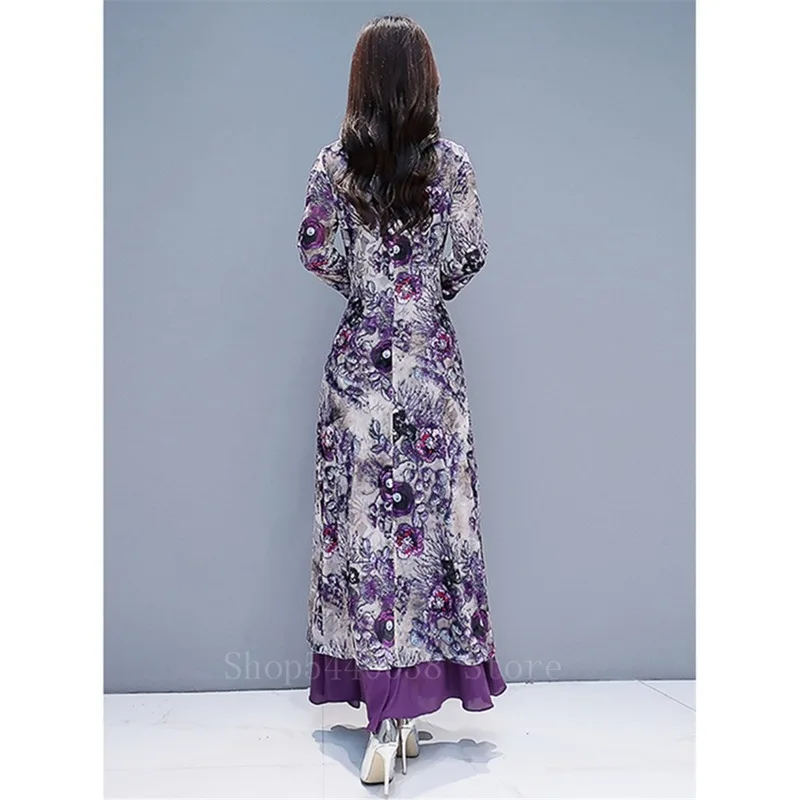 Традиционное Вьетнам ретро стиль ряса элегантное китайское Стиль Ципао в