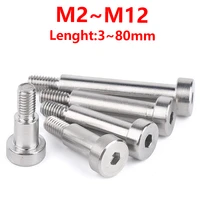 inner hex positioned shoulder screws 304 stainless steel hexagon plug limit screw m2 m2 5 m3 m4 m5m12 cup head bearing bolt
