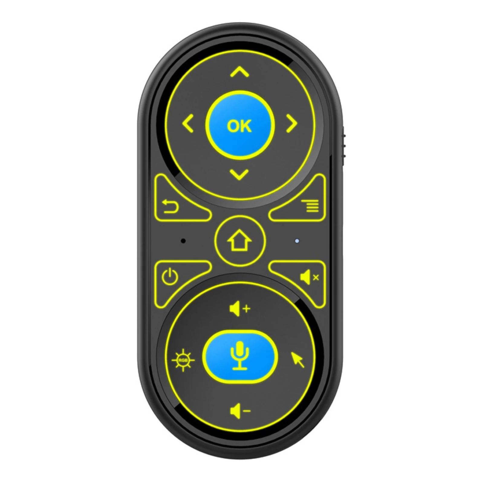 2020 New Air Mouse Voice Microphone RGB Backlit Gyro Remote Control IR Learning 2.4G Wireless Rechargeable Mini | Электроника