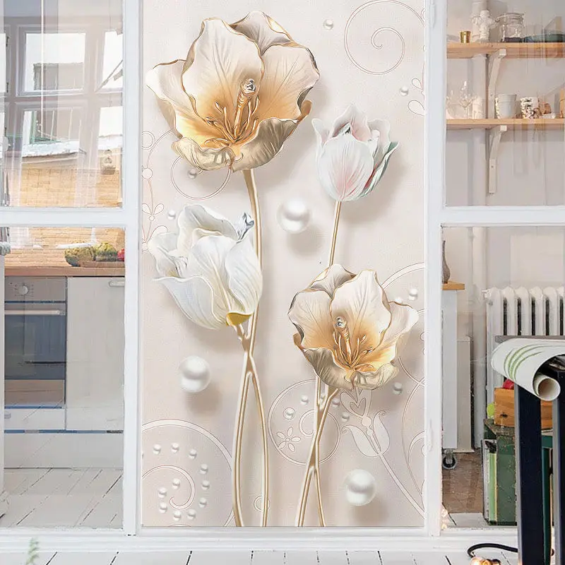 1 рулон ванная комната стеклянные наклейки туалет светильник полупрозрачный