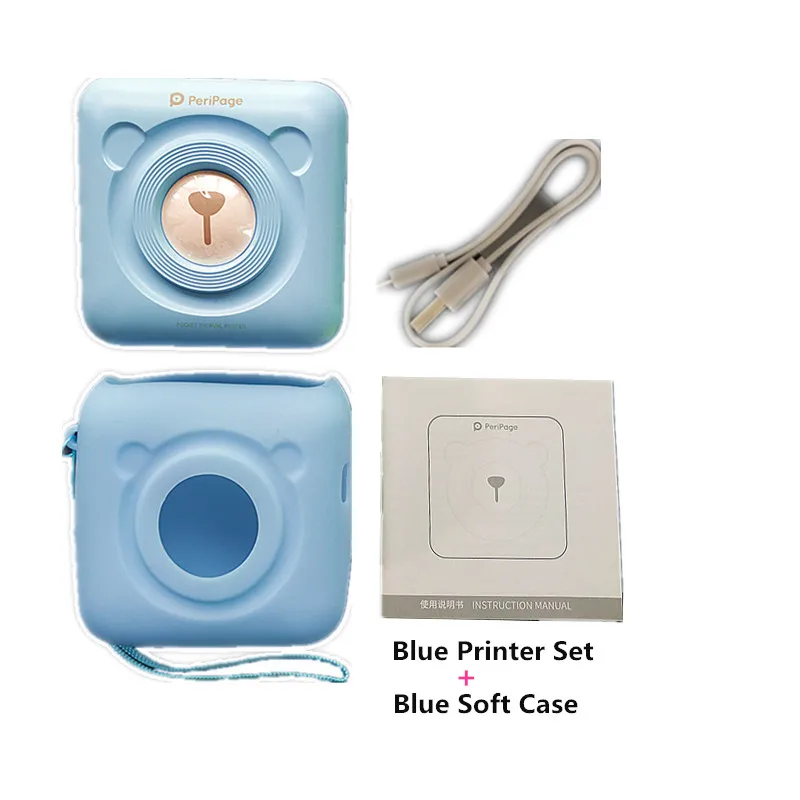 

Peripage Portable Bluetooth 4.0 Thermal Photo Printer Wireless Inkless Mini Pocket Printer for iOS Android PC w/ Soft Case Fotos