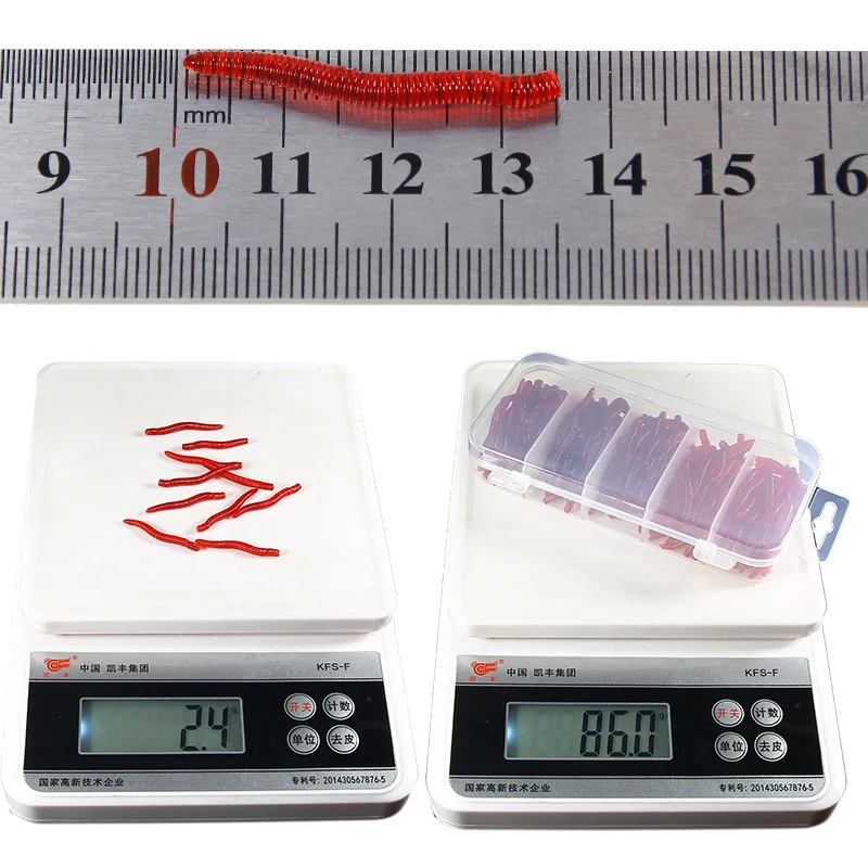 Мягкая приманка для рыбной ловли имитация дождевого червя 200 бар коробка