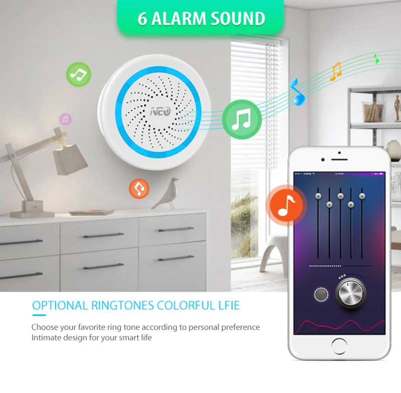 

NAS-AB02Z Smart Home Z-Wave USB Siren Alarm Sensor Compatible With 300 Series And 500 Series Home Automation