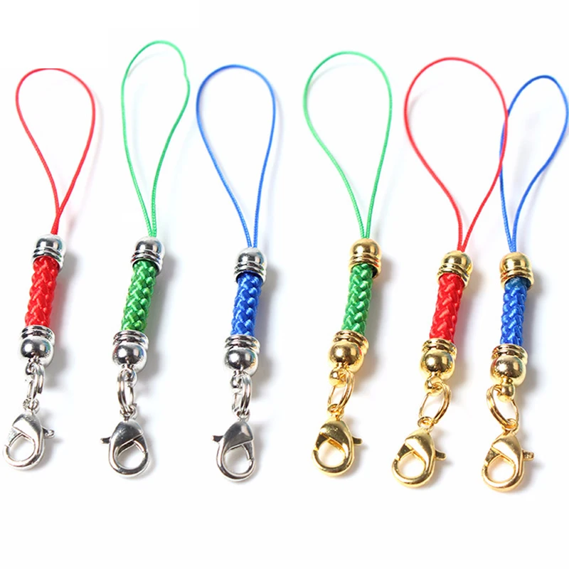 

10pcs Gold Lanyard Lariat Strap Cords Lobster Clasp Rope Keychains Hooks Mobile Set Charms Keyring Bag Accessories Key Ring