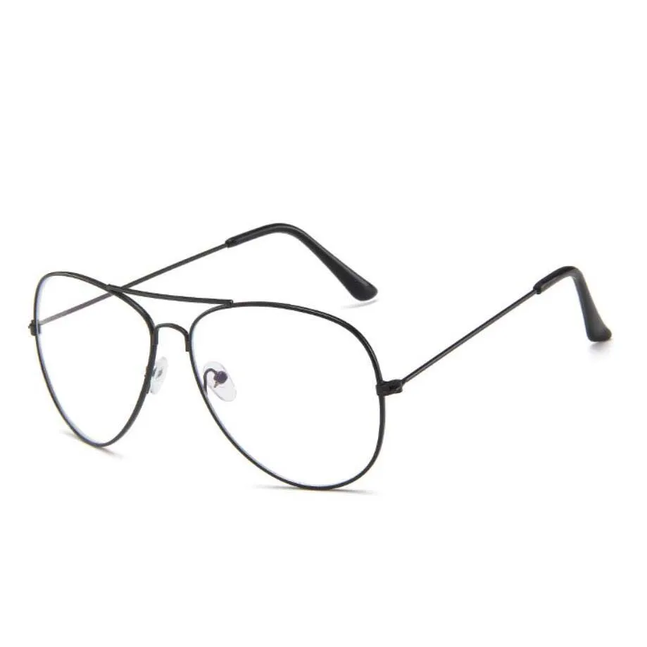 Модные Классические оптические очки для мужчин и женщин в металлической оправе с