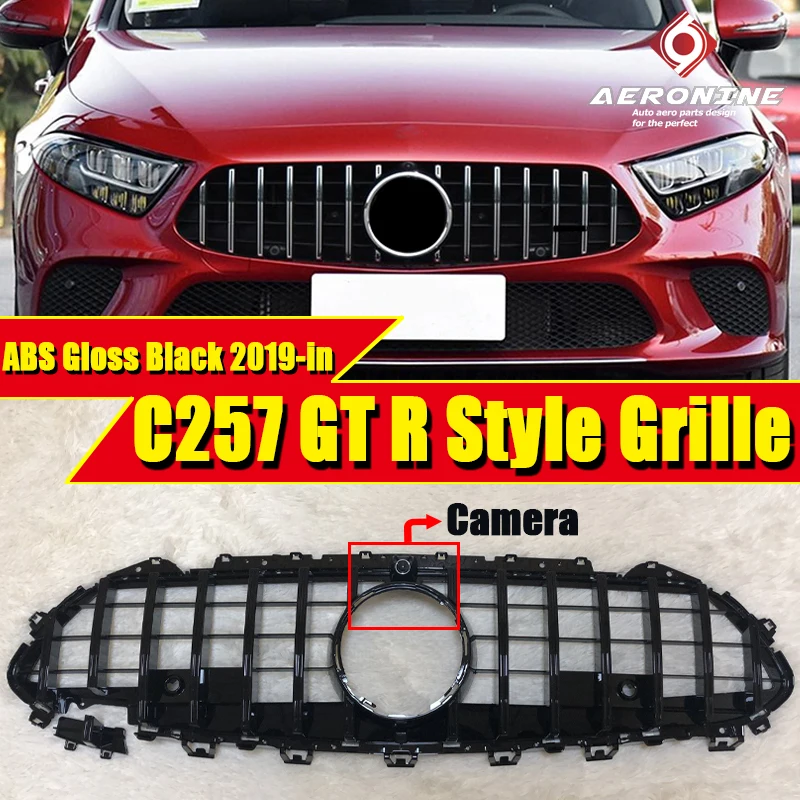 Для W257 C257 CLS Class Решетка переднего бампера гриль грили GTS Look ABS глянцевый черный CLS300
