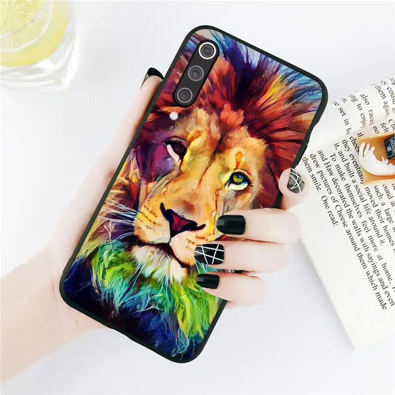 

Big Lion On Stone Snow animal Phone Cases For Xiaomi Redmi note 7 8 9 t k30 max3 9 s 10 pro lite Luxury brand shell funda coque