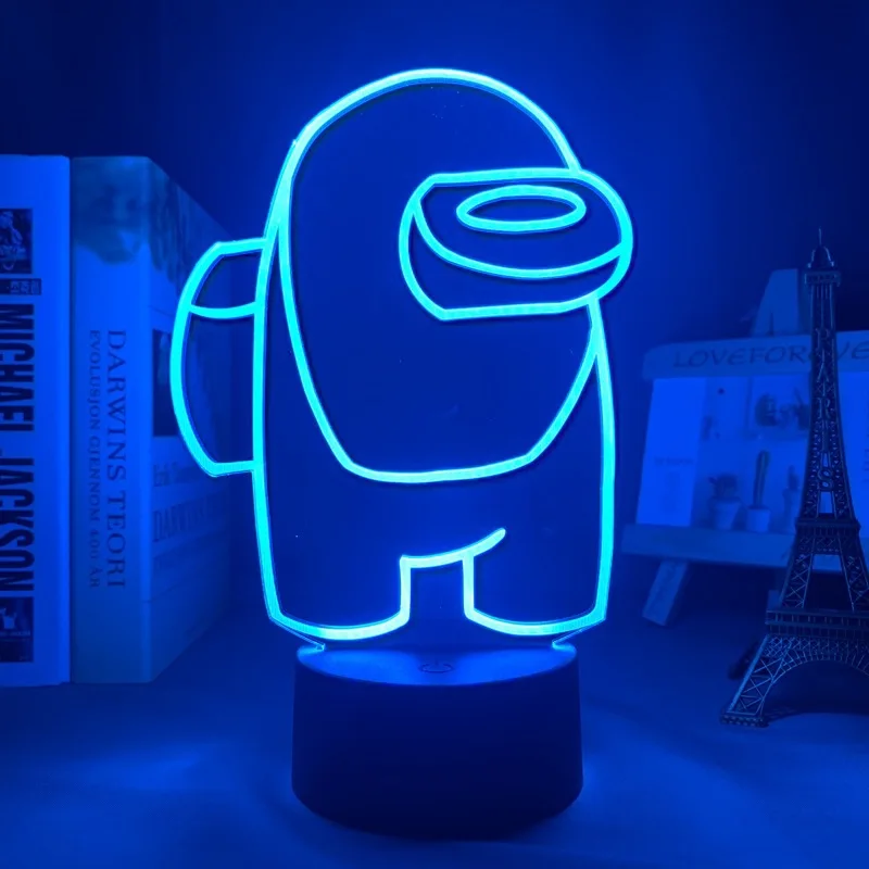 

Among Us 3D Night Light LED7/16 Color-changing Touch Remote Control Desk Lamp Bedroom Decoration Children's Toy Birthday Gift