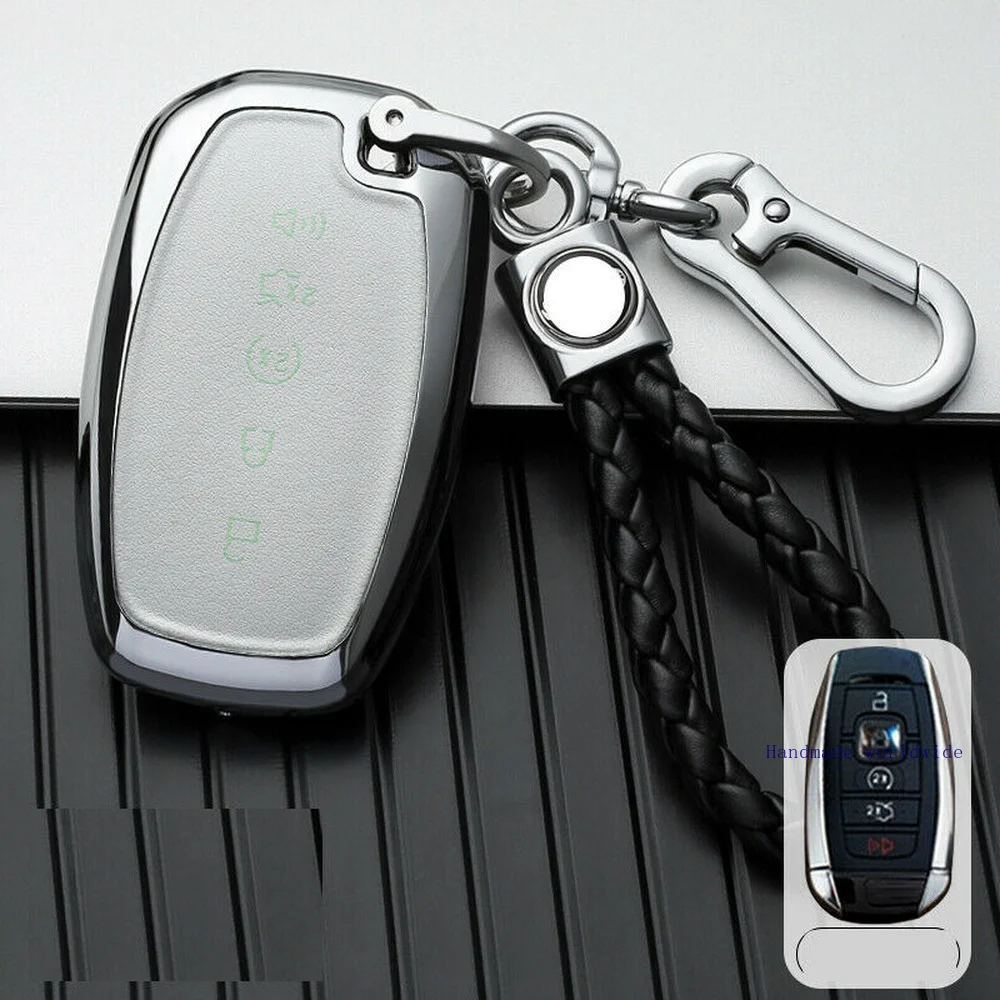 

Meal+Luminous Leather Car Key Case For Ford Fusion F150 Explorer Mondeo Lincoln