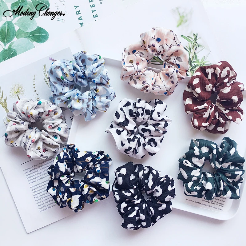 

New Arrival Ponytail Holder Woman Leopard Hair Rope Girl's Hair Tie Dandelion Flower Elastic Scrunchie Hairband Hair Accessories
