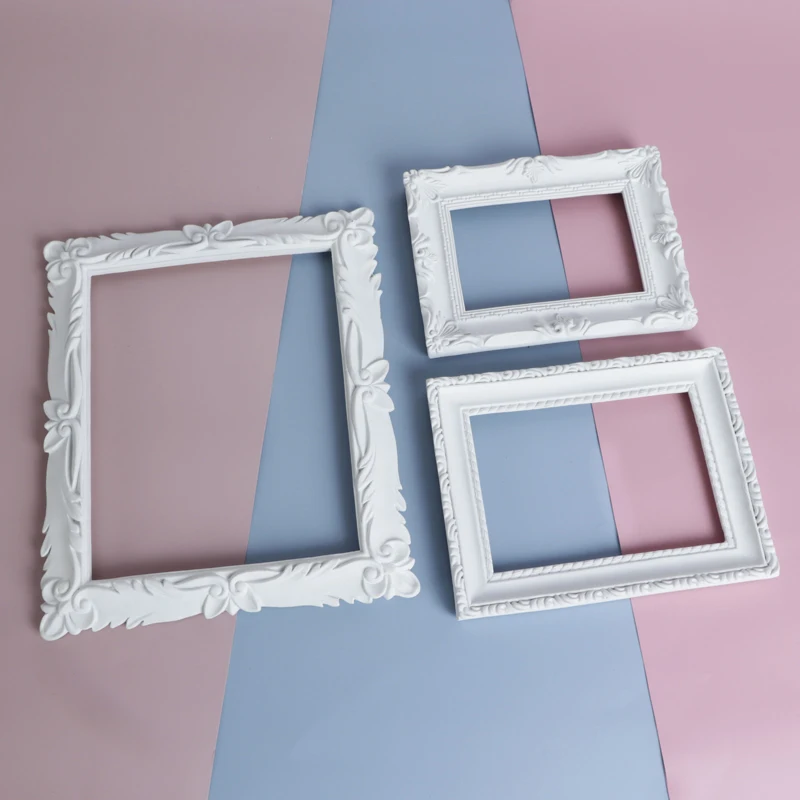 Белый цветок с Дисплей пластины смолы фоторамка Тип в виде пирожного чашке