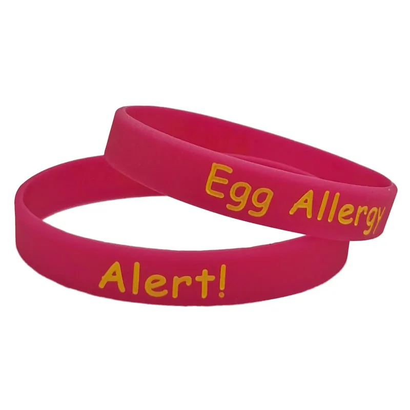 5 шт. медицинский браслет для аллергии на яйцо силиконовый взрослых Размер женщин