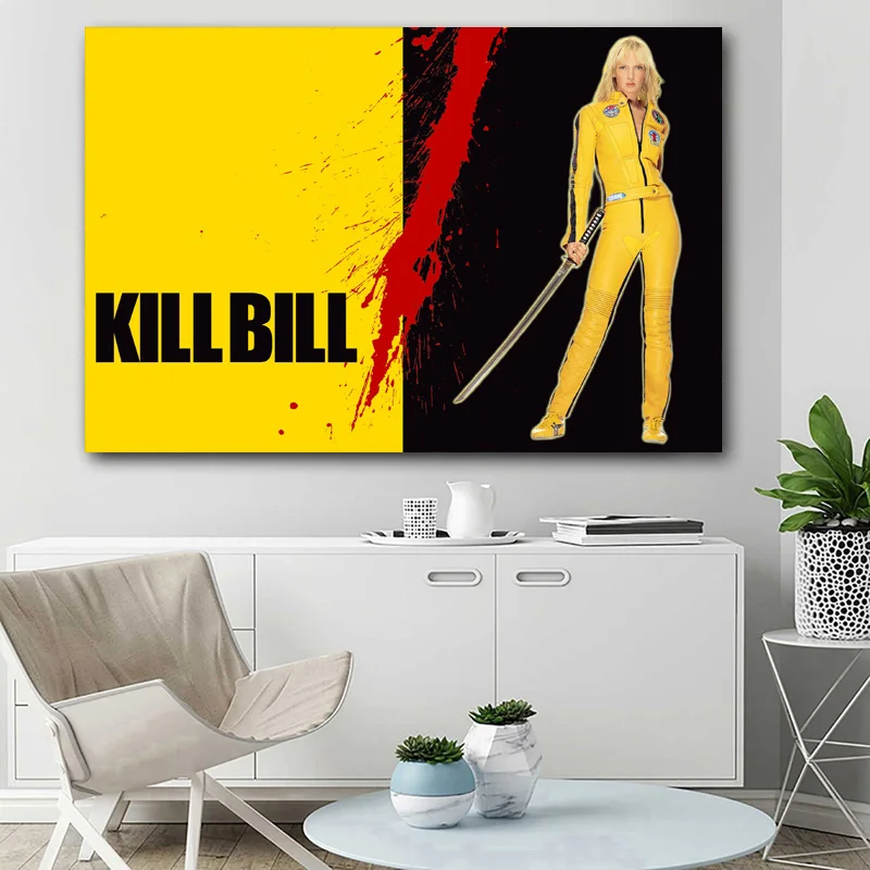 Кино Убить Билла боевые искусства воин Катана Меч кровь настенные