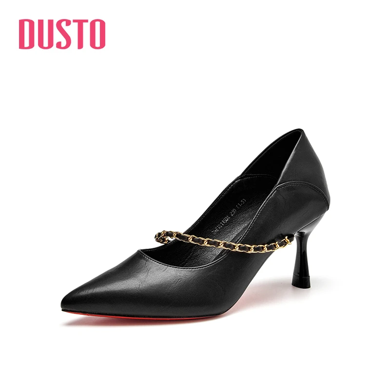 

Женская демисезонная Свадебная обувь DUSTO, на высоком каблуке, с острым металлическим украшением, в европейском и американском стиле, 2021