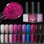 УФ-гель LEMOOC для ногтей, 8 мл, блестящий Гель-лак для ногтей, розовый, фиолетовый светодиодный 10 цветов