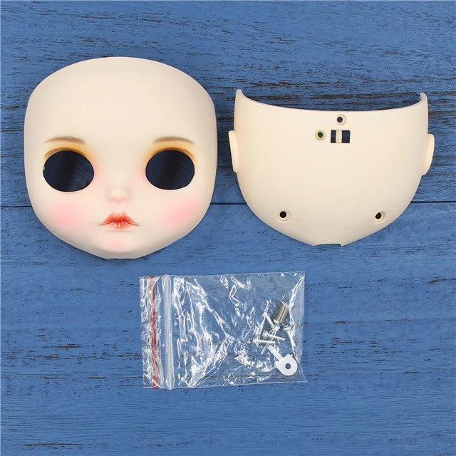 front and back plate Кукла blyth индивидуальная Лицевая панель DIY матовая лицевая сторона губы вырезает бровь ручная работа ручная роспись лица - Цвет: front and back plate
