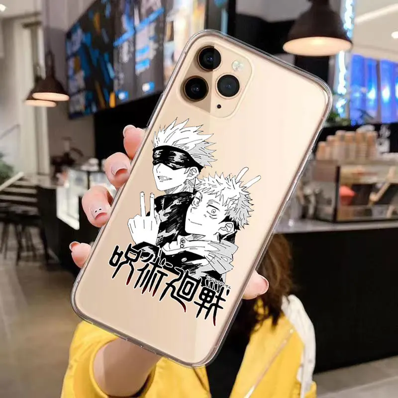 hot anime jujutsu kaisen yuji itadori satoru gojo phone case for 13 pro max 11 pro max 12 mini xs xr 6 6s 8 7 plus cover fundas free global shipping