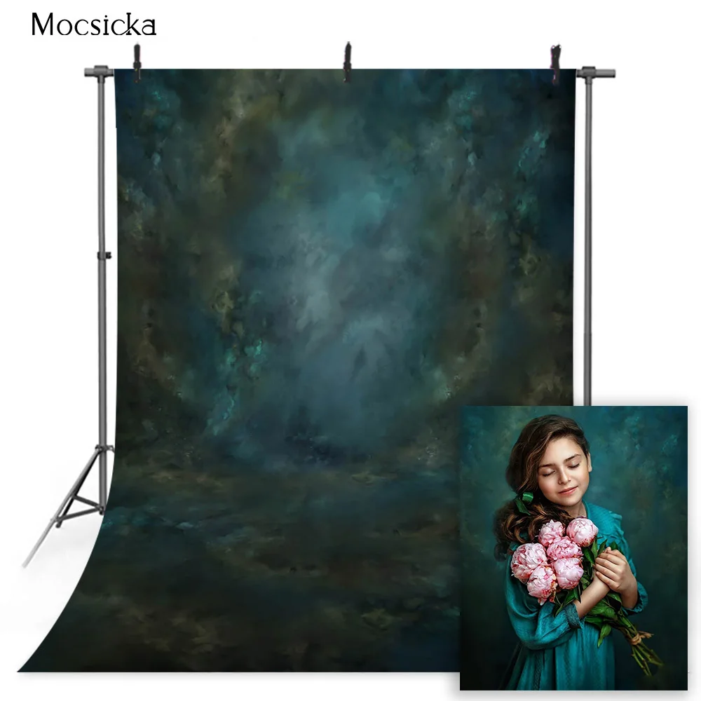 

Blue Abstract Texture Backdrop Adult Birthday Portrait Background for Photo Studio Children Baby Girls Photography Backdrop prop