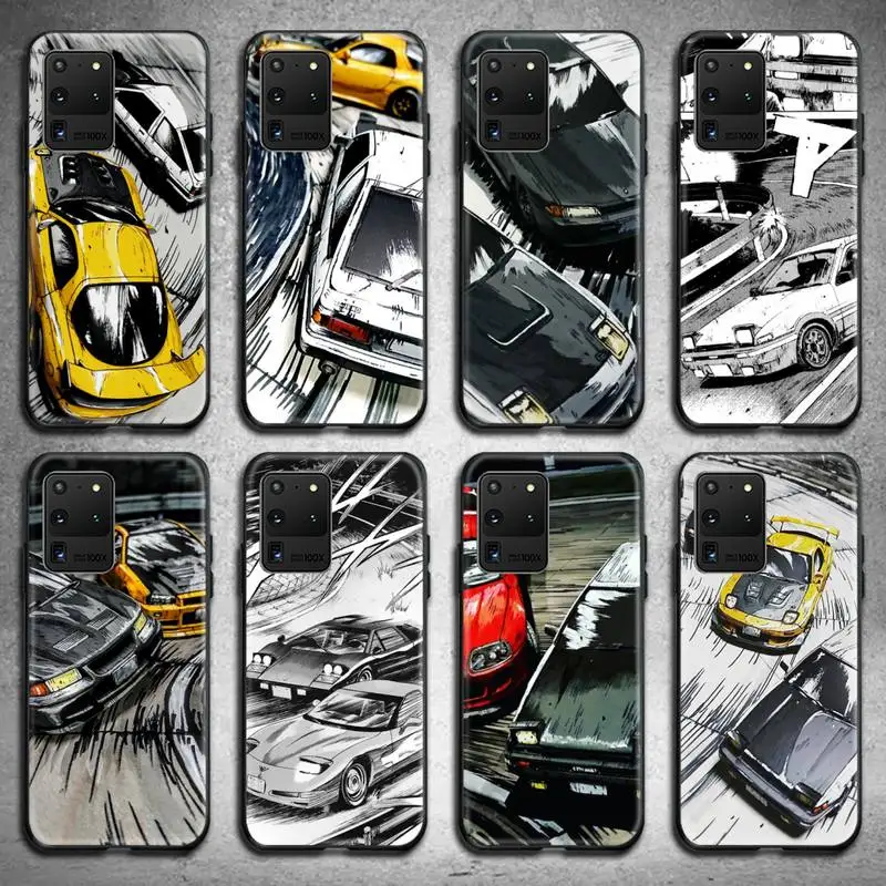 

cartoon initial d JDM Drift Phone Case For Samsung Galaxy S21 Plus Ultra S20 FE M11 S8 S9 plus S10 5G lite 2020
