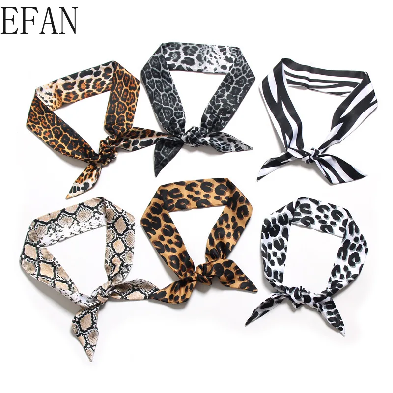 

Женский леопардовый длинный шарф с текстурой змеиной кожи