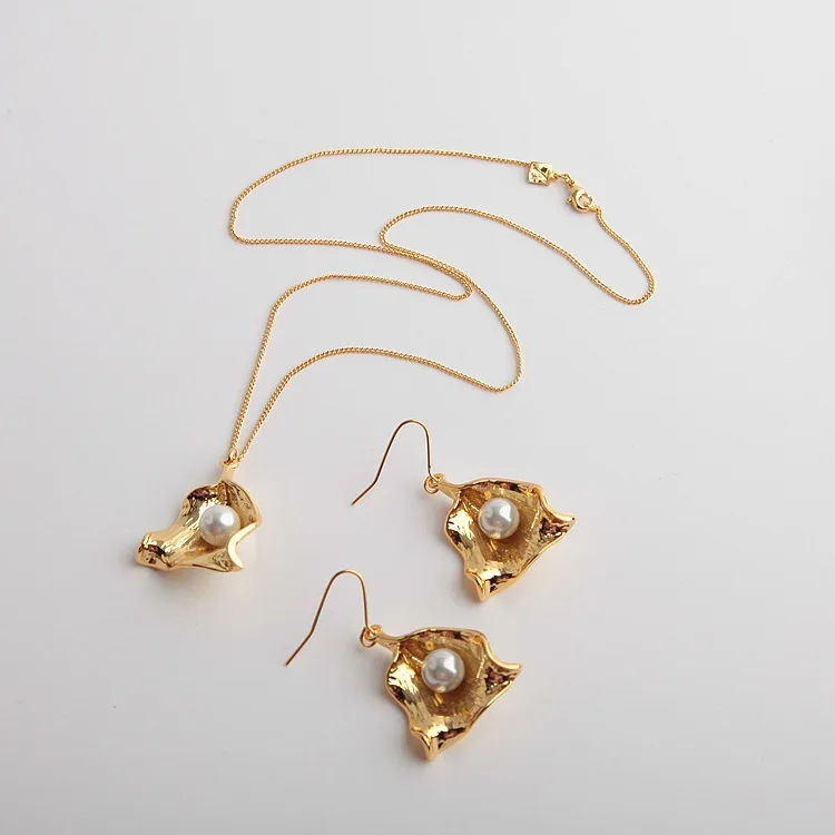 Европейский и американский модные ювелирные изделия золотые с жемчугом