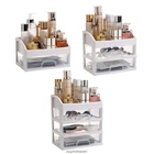 Макияж организатор ящик прозрачный косметический ящик для хранения ювелирных изделий держатель Чехол Контейнер Настольный комод полка для средств по уходу за кожей 21 оптовая продажа
