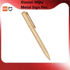 Оригинальные металлические ручки Xiaomi Mijia 0,5 мм швейцарская Шариковая ручка для заправки черные японские чернила школьные канцелярские ручки для подписи