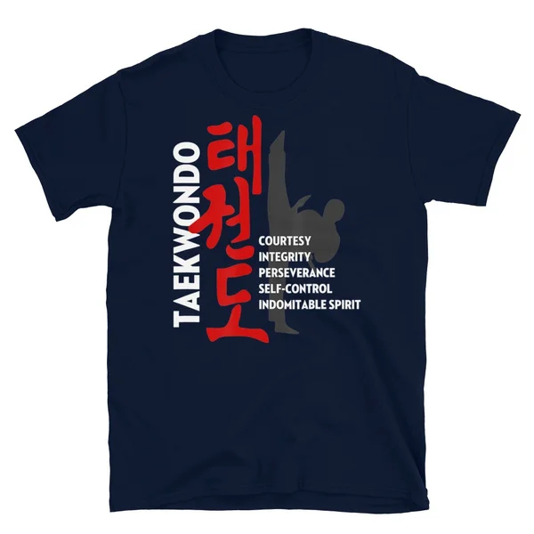 

Taekwondo Tenets TShirt Martial Arts Graphic Tee Short-Sleeve Unisex T-Shirt
