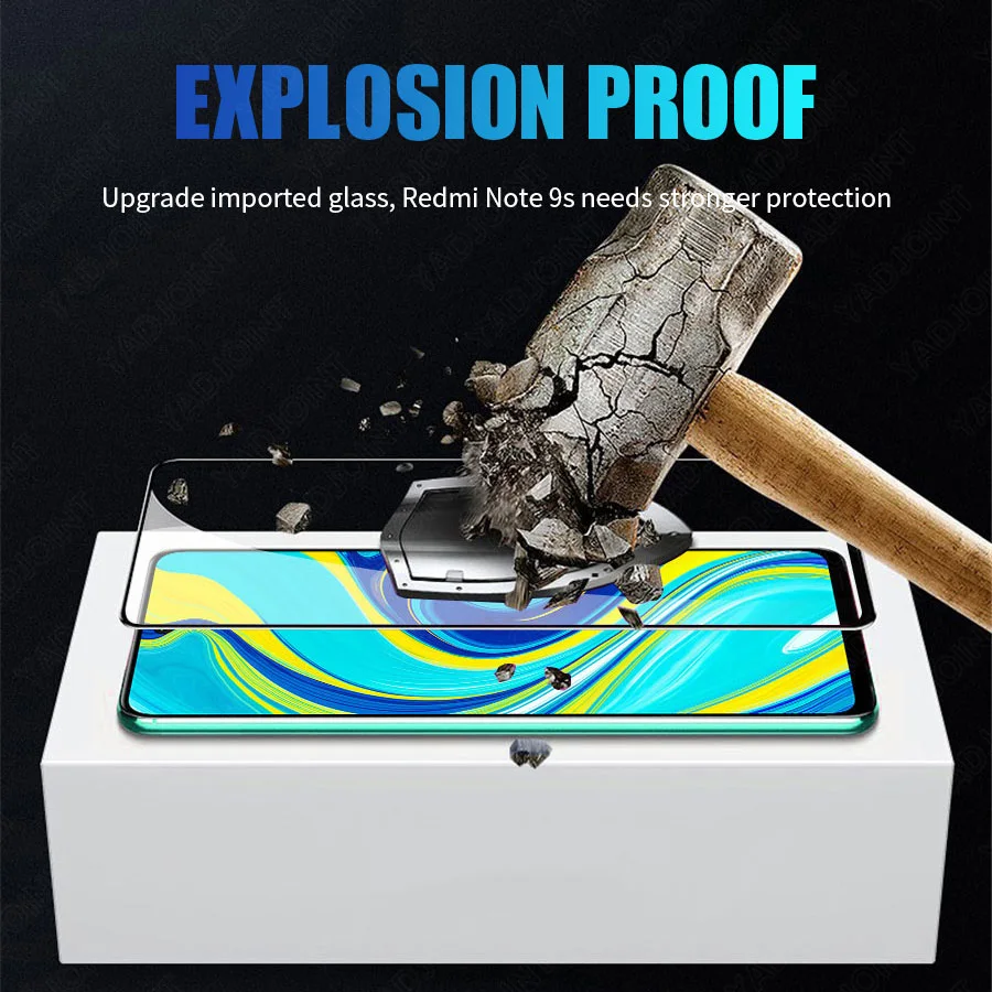 6D Full Glue Cover Tempered Glass For Xiaomi Poco 9S 9T 9 9A Note 10 Pro Max F3 X3 NFC F2 M3 Redmi Screen Protector | Мобильные