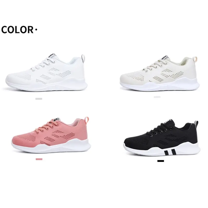 Спортивная обувь для бега Женские Дышащие сетчатые кроссовки на шнуровке низкие