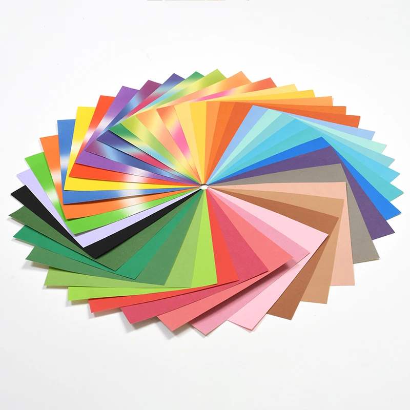 50 шт. квадратных и рисунком в виде птичек-оригами Бумага арт различные цвета