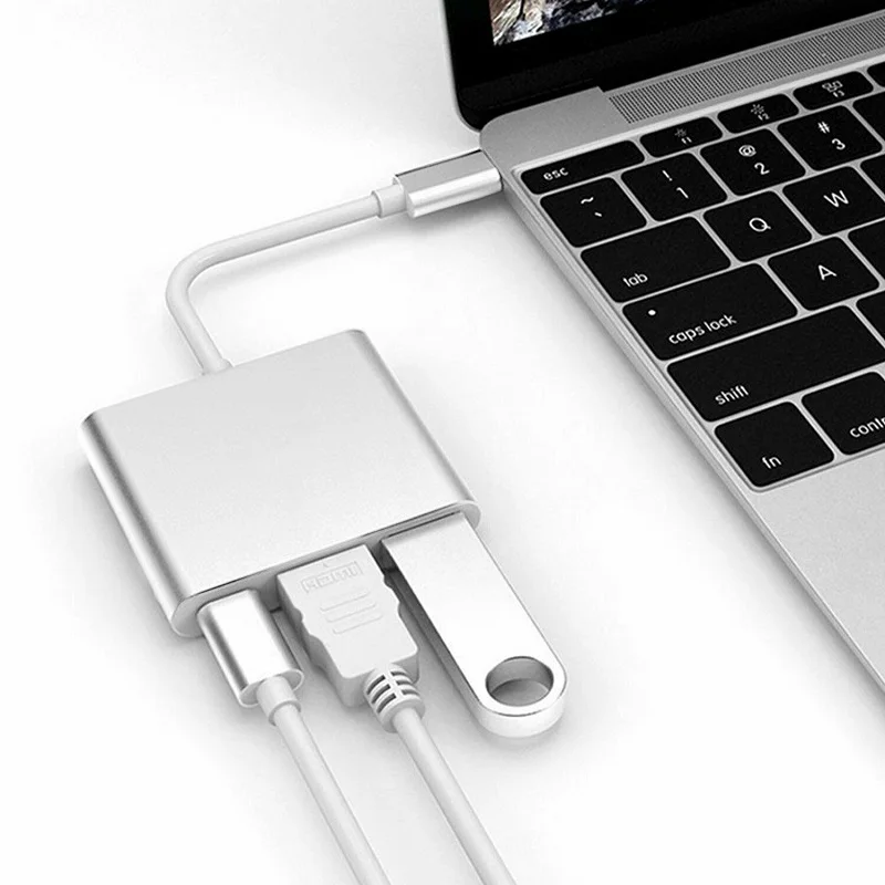 USBC 3 1 концентратор конвертер адаптер USB C Тип 0 HDMI Женский зарядное устройство AV