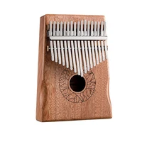 high quality handguard wood mahogany kalimba 17 keys thumb piano with bag added sustain and vibrato better speed and clearly