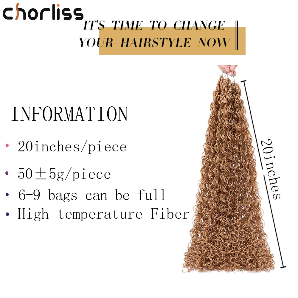

Chorliss 28inch Thin Wavy Braiding Hair Extension Curly Zizi Crochet Hair Colorful Synthetic hair Braids For Women Hot Sale Pink