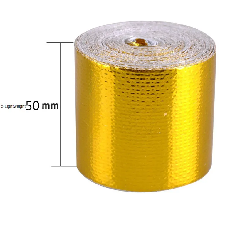 Самоклеящиеся отражающие золотистые теплообмотки в рулоне 5 см x метров Лидер