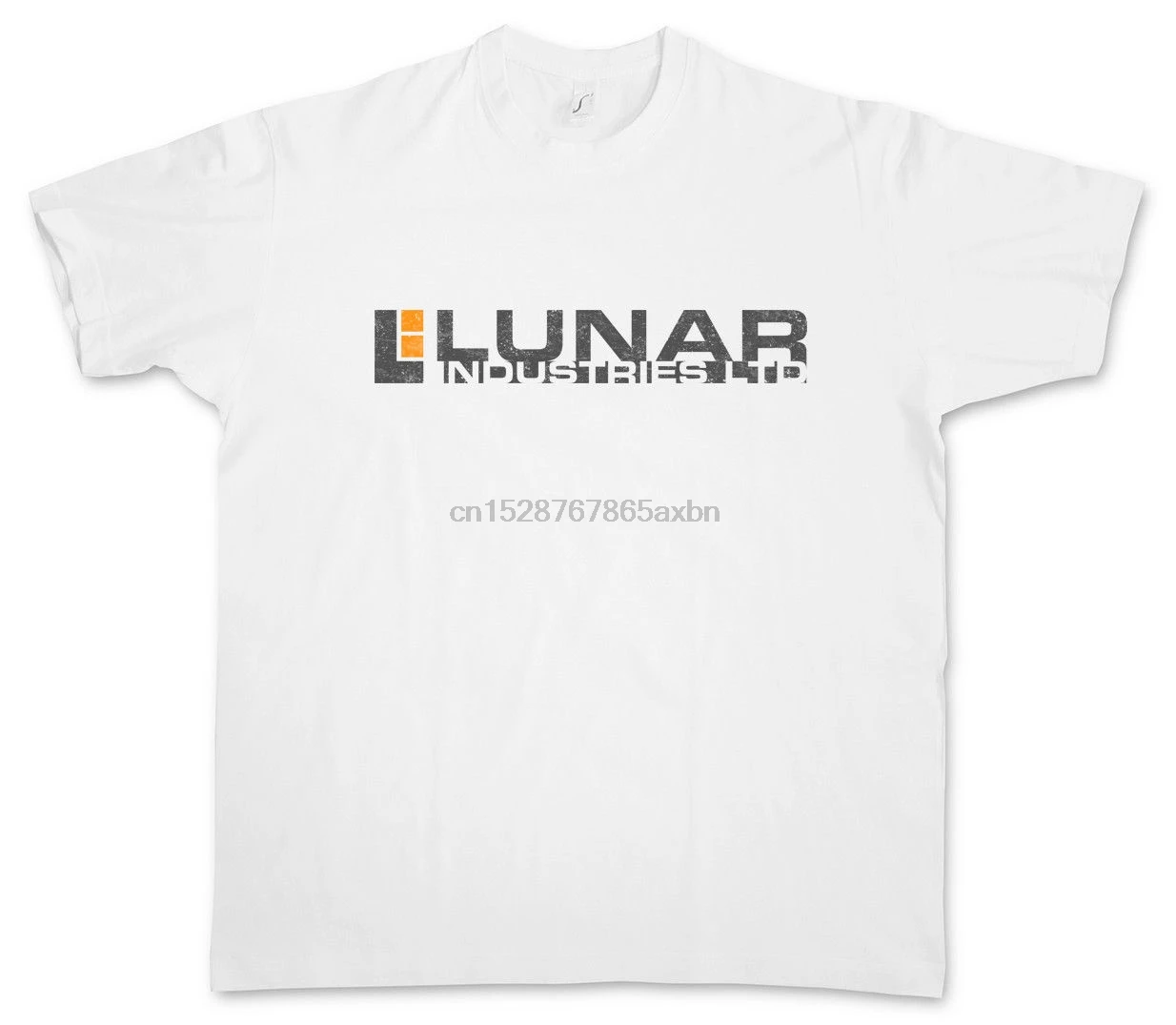 LUNAR INDUSTRIES/футболка с надписью Moon и логотипом логотипа компании летняя хлопковая