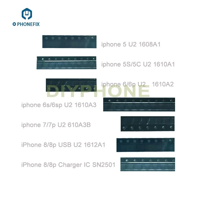 3 шт./лот U2 USB-Зарядка IC 1610A2 1610A3 610A3B 1612A1 USB-зарядка чип для iPhone 5 6 6S 7 7P 8 8P | Инструменты