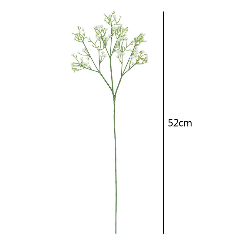 

90Heads 52cm Babies Breath Artificial Flowers Plastic Gypsophila DIY Floral Bouquets Arrangement for Wedding Home Decoration