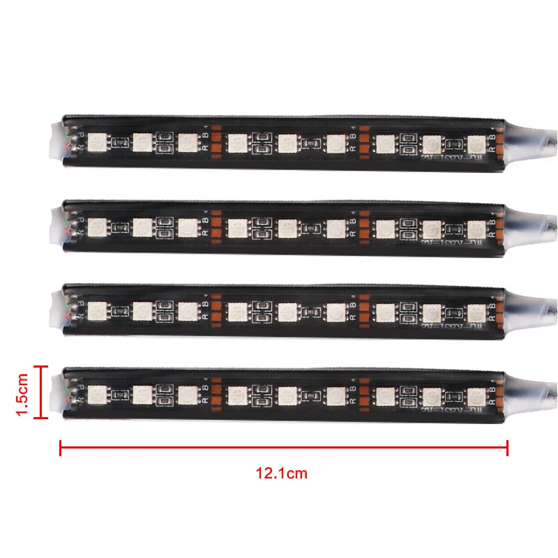 Декоративный светодиодный светильник для салона автомобиля 12 В цветные дневные
