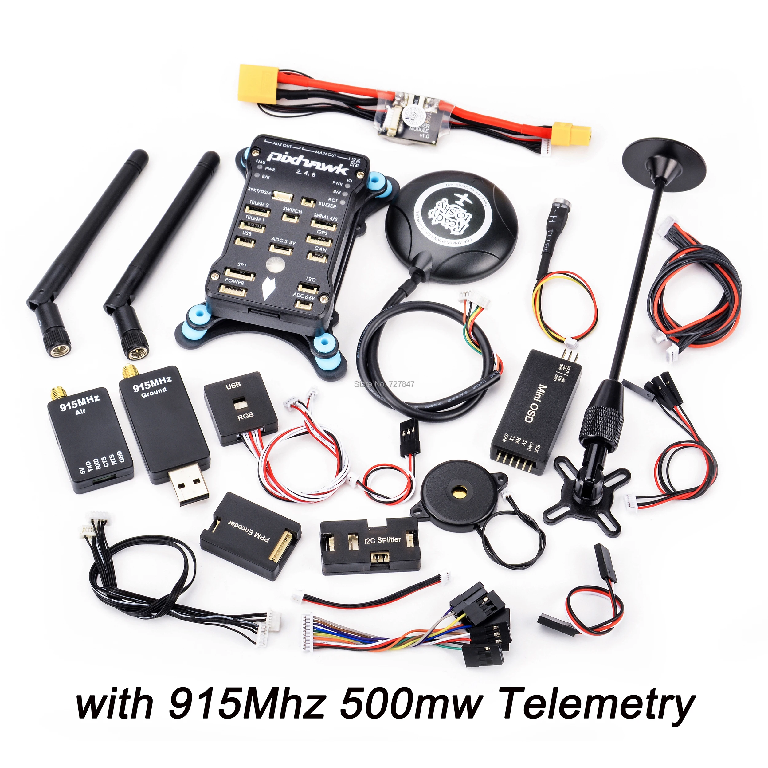 Pixhawk px4 PIX 2.4.8 32 бит Игровые Джойстики+ 433/915 телеметрии+ m8n GPS+ minim OSD+ pm+ Детская безопасность выключатель+ зуммер+ RGB+ стр./мин+ I2C+ 16 г SD
