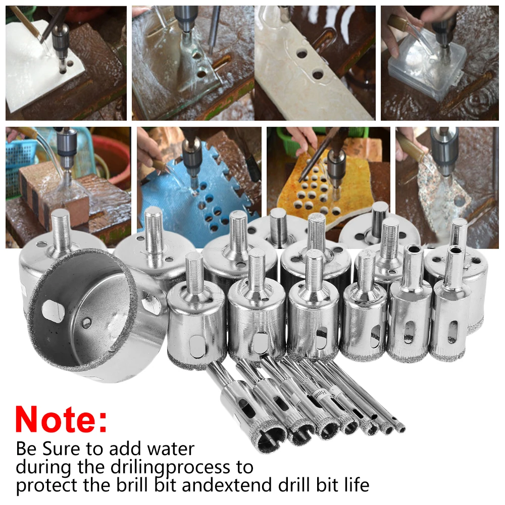 20 шт. набор сверл с алмазным покрытием для плитки мраморного стекла Керамической