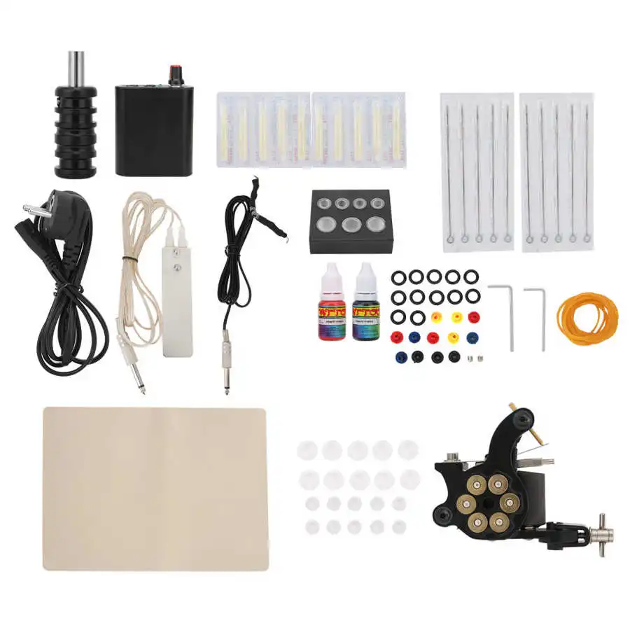 Набор татуировок машинка для тату чернильная ручка иглы набор инструментов
