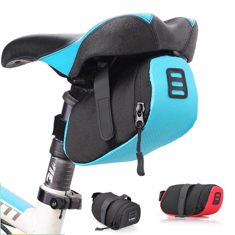 

Nylon Bicycle Bag Bike Waterproof Storage Saddle Bag Seat Cycling Tail Rear Pouch Bag Saddle accessories