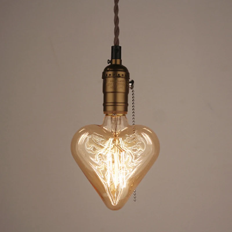 

American Industrial Pendant Light Bar Restaurants Nordic Creative Edison Bulb Hanging Lamp Living Room Light Fixtures Home Decor