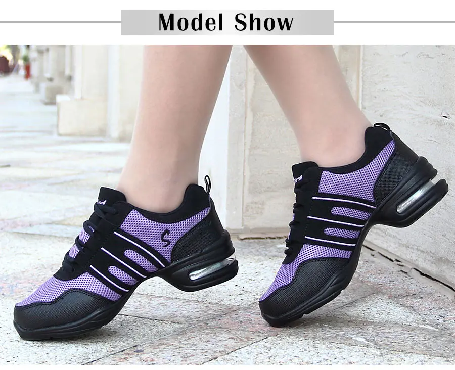 Women's Soft Bottom Jazz Hip Hop Dance Sneakers Lightweight Breathable Woman Dancing Shoes Ladies Modern Sports Dance Shoes