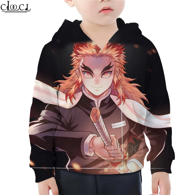 

CLOOCL Kimetsu No Yaiba The Movie: Mugen Train Rengoku Kyoujurou Hoodies 3D Print Children's Hoodie Casual Tops Drop Shipping